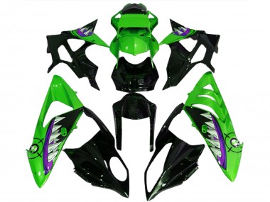 Carenagens Moto BMW S1000RR 2017-2018 - Verde Roxo Preto Brilhante Tubarão