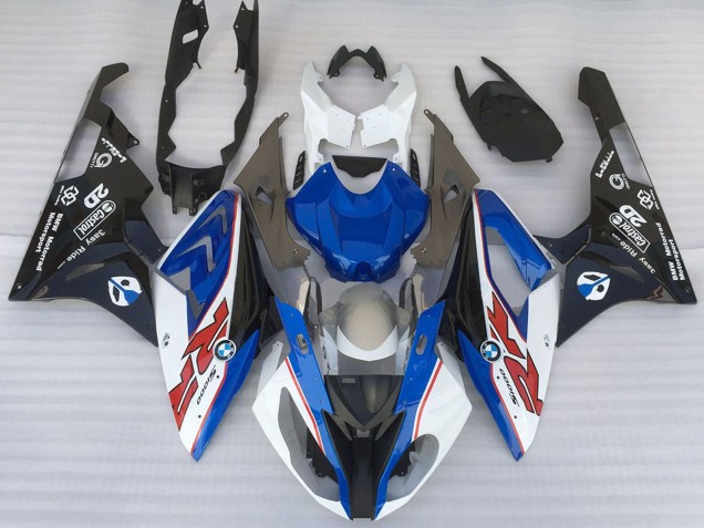 Carenagens Moto BMW S1000RR 2015-2016 - Branco Azul Preto Fosco OEM Estilo
