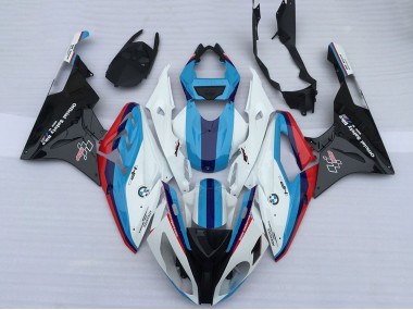 Carenagens Moto BMW S1000RR 2009-2014 - Branco Vermelho Azul Claro Preto Brilhante OEM Estilo
