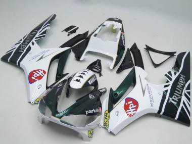 Carenagens Moto Triumph Daytona 675 2009-2012 - Branco Preto Brilhante HPi