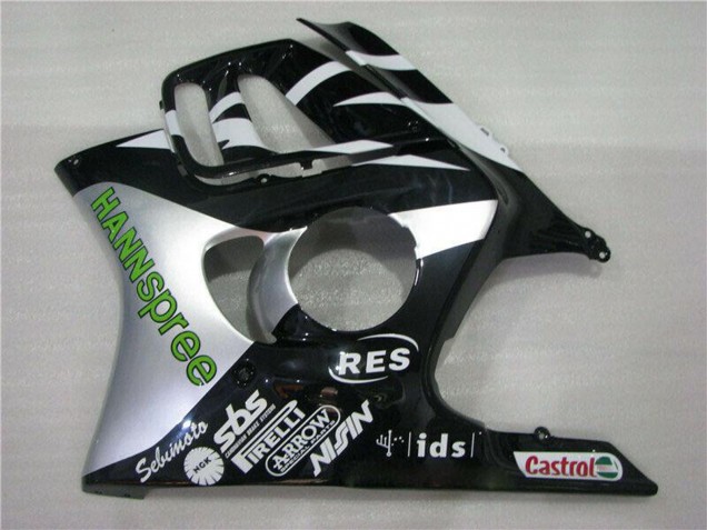Carenagens Moto Honda CBR600 F3 1995-1996 - Branco Prata Verde Hannspree