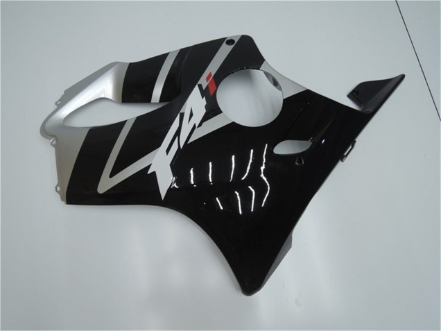 Carenagem Moto Honda CBR600 F4i 2001-2003 - Prata Preto Brilhante