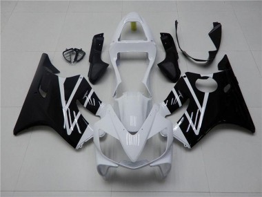 Kits Carenagem Moto Honda CBR600 F4i 2001-2003 - Branco Preto Brilhante
