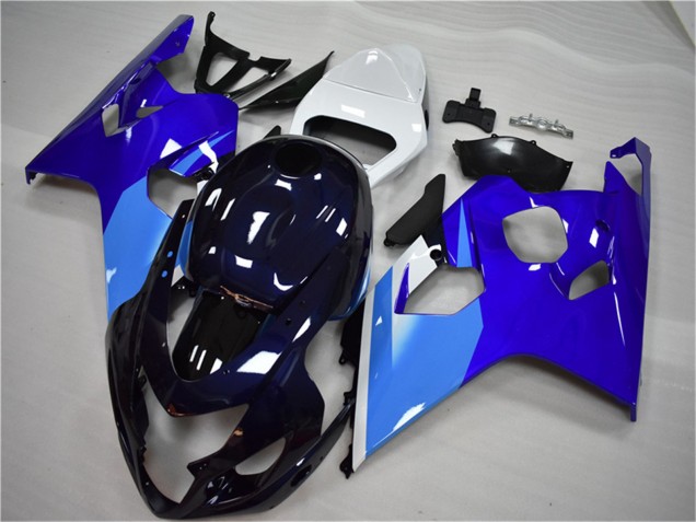 Carenagem Moto Suzuki GSXR 600/750 2004-2005 - Branco Azul Preto