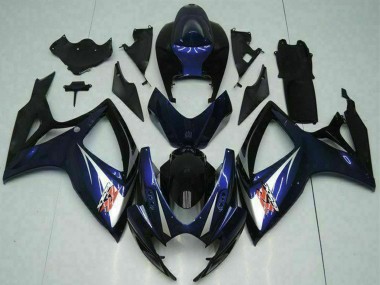 Carenagens Moto Suzuki GSXR 600/750 2006-2007 - Preto Brilhante Azul
