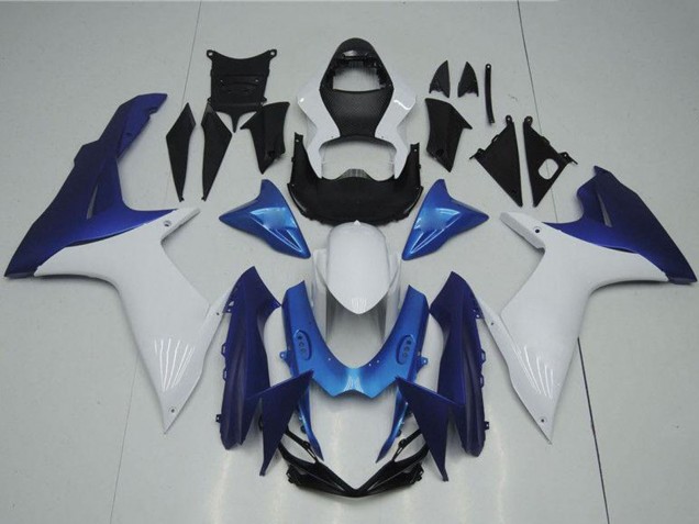Carenagens Moto Suzuki GSXR 600/750 2011-2024 - Branco Azul Claro