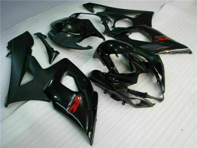 Carenagem Moto Suzuki GSXR 1000 2005-2006 - Preto Brilhante Preto Fosco Vermelho