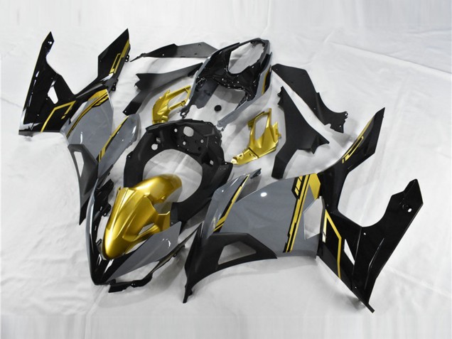 Carenagens Moto Kawasaki Ninja 400 2018-2024 - Nardo Cinzento Ouro Preto