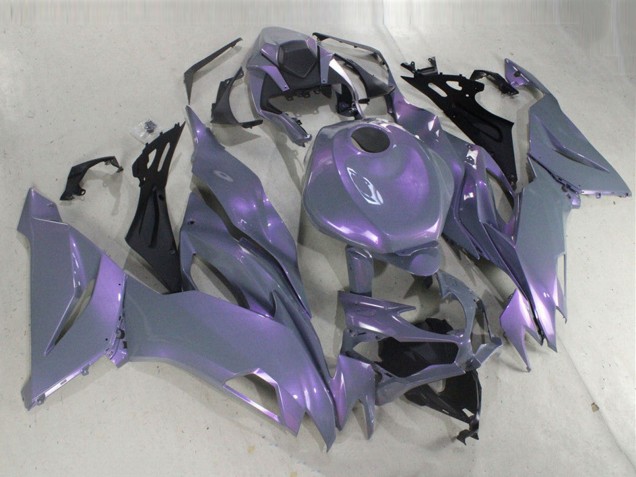 Carenagens Moto Kawasaki ZX6R 2019-2022 - Camaleão Cinzento Dazz Roxo Pérola