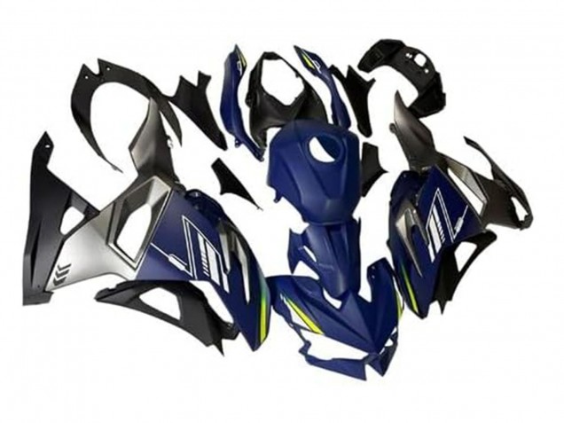 Carenagens Moto Kawasaki Ninja 500 EX500R 2024-2025 - Azul Branco Amarelo Prata Preto