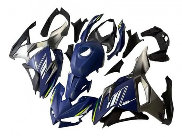 Carenagens Moto Kawasaki Ninja 500 EX500R 2024-2025 - Azul Branco Amarelo Prata Preto