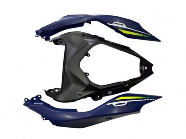 Carenagens Moto Kawasaki Ninja 500 EX500R 2024-2025 - Azul Branco Amarelo Prata Preto