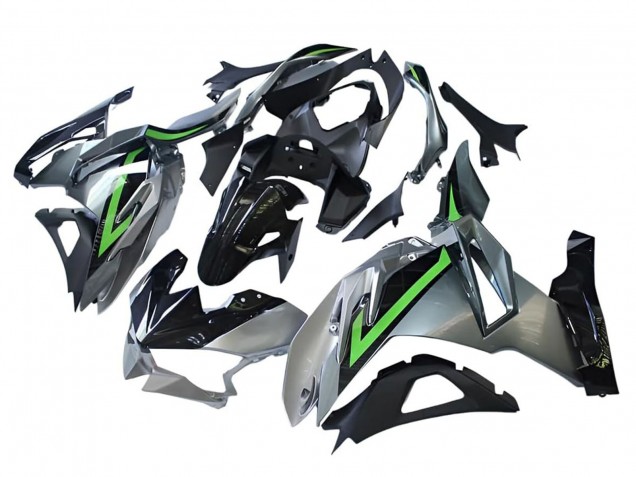Carenagens Moto Kawasaki Ninja 500 EX500R 2024-2025 - Cinzento Verde Preto