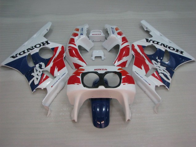 Carenagens Moto Honda CBR400RR NC23 1987-1989 - Branco Vermelho Azul