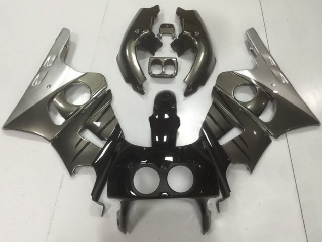 Carenagens Moto Honda CBR400RR NC29 1990-1999 - Prata Cinzento Preto Brilhante
