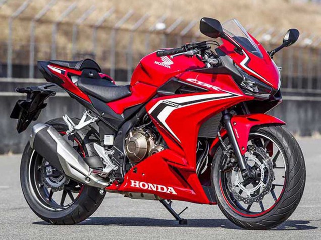 Carenagens Moto Honda CBR400R 2022 - Vermelho Branco Preto Brilhante Listra