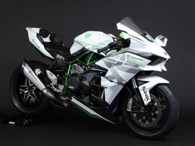 Carenagens Moto Kawasaki Ninja H2 2015-2022 - Branco Prata Verde
