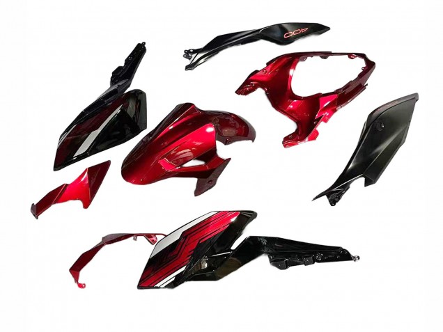 Carenagens Moto Kawasaki Z400 2018-2024 - Doce Vermelho Preto Brilhante
