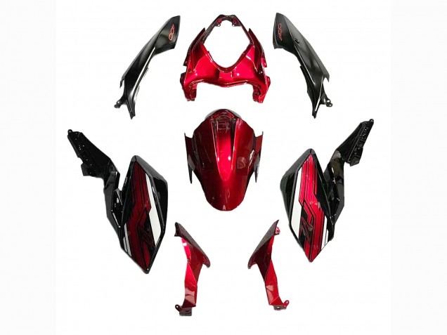 Carenagens Moto Kawasaki Z400 2018-2024 - Doce Vermelho Preto Brilhante