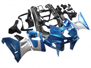 Carenagens Moto Kawasaki ZZR600 1998-2003 - Azul Prata Preto