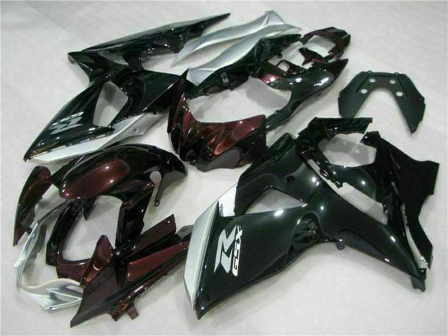 Carenagens Moto Suzuki GSXR 1000 2009-2016 - Preto Brilhante Prata Branco