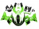 Carenagens Moto Kawasaki ZZR400 1993-2007 - Verde Preto Brilhante Chama