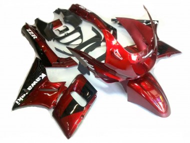 Carenagens Moto Kawasaki ZZR600 1998-2003 - Vermelho Preto Brilhante
