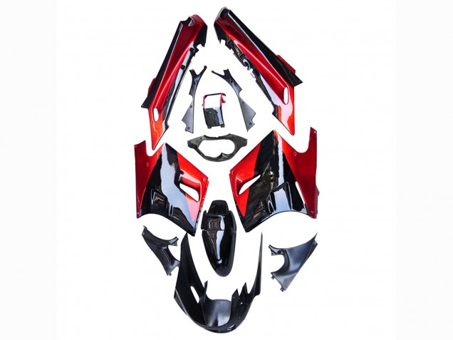 Carenagens Moto Kawasaki ZZR1100 1990-1992 - Vermelho Preto Brilhante