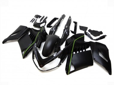 Carenagens Moto Kawasaki GTR1400/ZG1400 2007-2009 - Preto Fosco Verde Linha