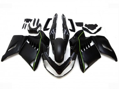 Carenagens Moto Kawasaki GTR1400/ZG1400 2007-2009 - Preto Fosco Verde Linha