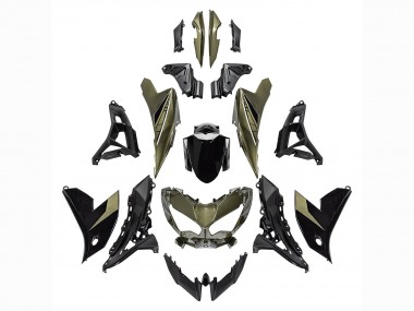 Carenagens Moto Kawasaki Versys 650 2022-2025 - Verde Escuro Preto