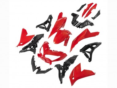 Carenagens Moto Kawasaki Versys 650 2022-2025 - Vermelho Preto