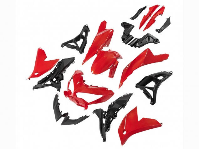 Carenagens Moto Kawasaki Versys 650 2022-2025 - Vermelho Preto
