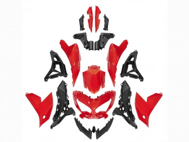 Carenagens Moto Kawasaki Versys 650 2022-2025 - Vermelho Preto