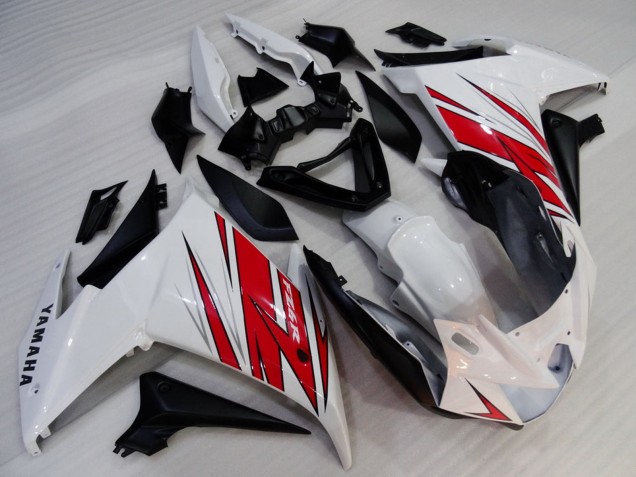 Carenagens Moto Yamaha FZ6R 2009-2015 - Branco Vermelho Preto