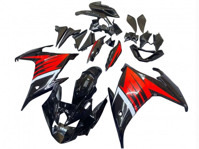 Carenagem Moto Yamaha FZ6R 2009-2015 - Preto Vermelho Branco