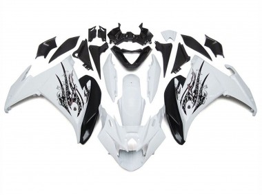 Carenagens Moto Yamaha FZ6R 2009-2015 - Branco Preto