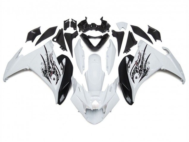 Carenagens Moto Yamaha FZ6R 2009-2015 - Branco Preto