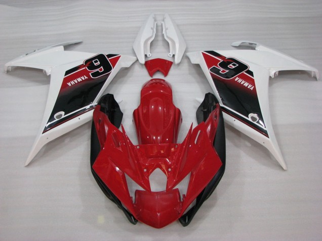 Carenagens Moto Yamaha FZ6R 2009-2015 - Vermelho Branco Preto 6