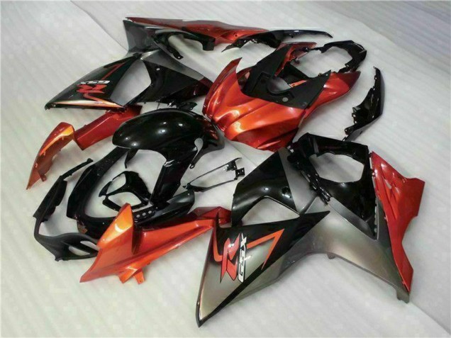 Carenagens Moto Suzuki GSXR 1000 2009-2016 - Laranja Preto Brilhante