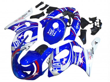 Carenagens Moto Yamaha YZF600R Thundercat 1996-2007 - Azul Branco Prata Vermelho Fiat Motul