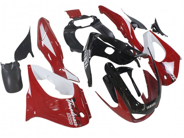 Kits Carenagem Moto Yamaha YZF 1000R Thunderace 1997-2007 - Vermelho Preto Branco Thunderace
