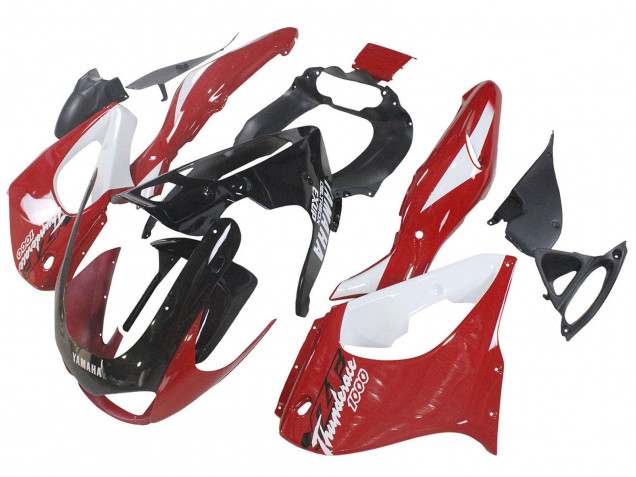 Kits Carenagem Moto Yamaha YZF 1000R Thunderace 1997-2007 - Vermelho Preto Branco Thunderace