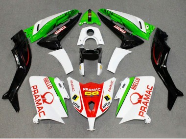 Carenagens Moto Yamaha TMAX530 2012-2014 - Branco Vermelho Verde Pramac Fiamm
