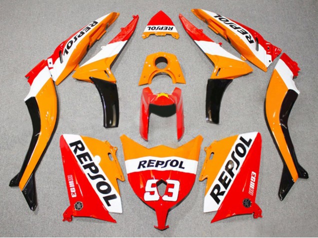 Carenagens Moto Yamaha TMAX530 2012-2014 - Vermelho Laranja Branco Repsol 93