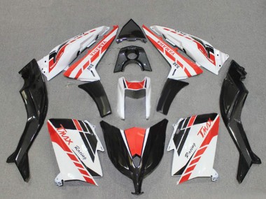 Carenagens Moto Yamaha TMAX530 2012-2014 - Branco Vermelho Preto Corrida