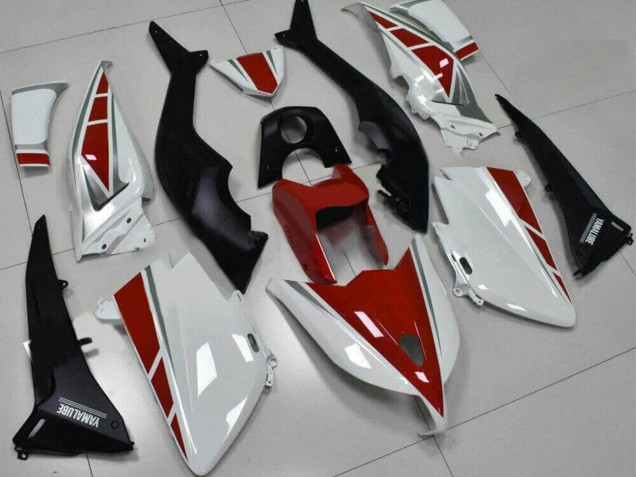 Carenagens Moto Yamaha TMAX530 2012-2014 - Branco Vermelho Prata Yamalube