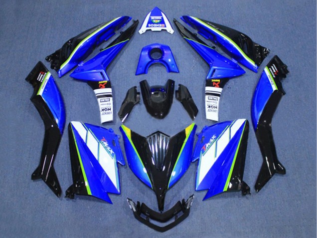 Carenagens Moto Yamaha TMAX530 2015-2016 - Branco Azul Preto