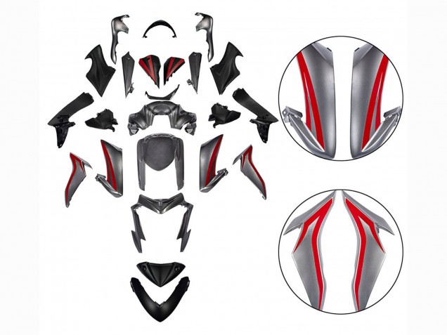 Carenagens Moto Suzuki GSX-S 1000 2015-2020 - Vermelho Prata