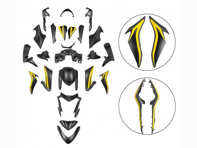 Carenagens Moto Suzuki GSX-S 1000 2015-2020 - Preto Amarelo